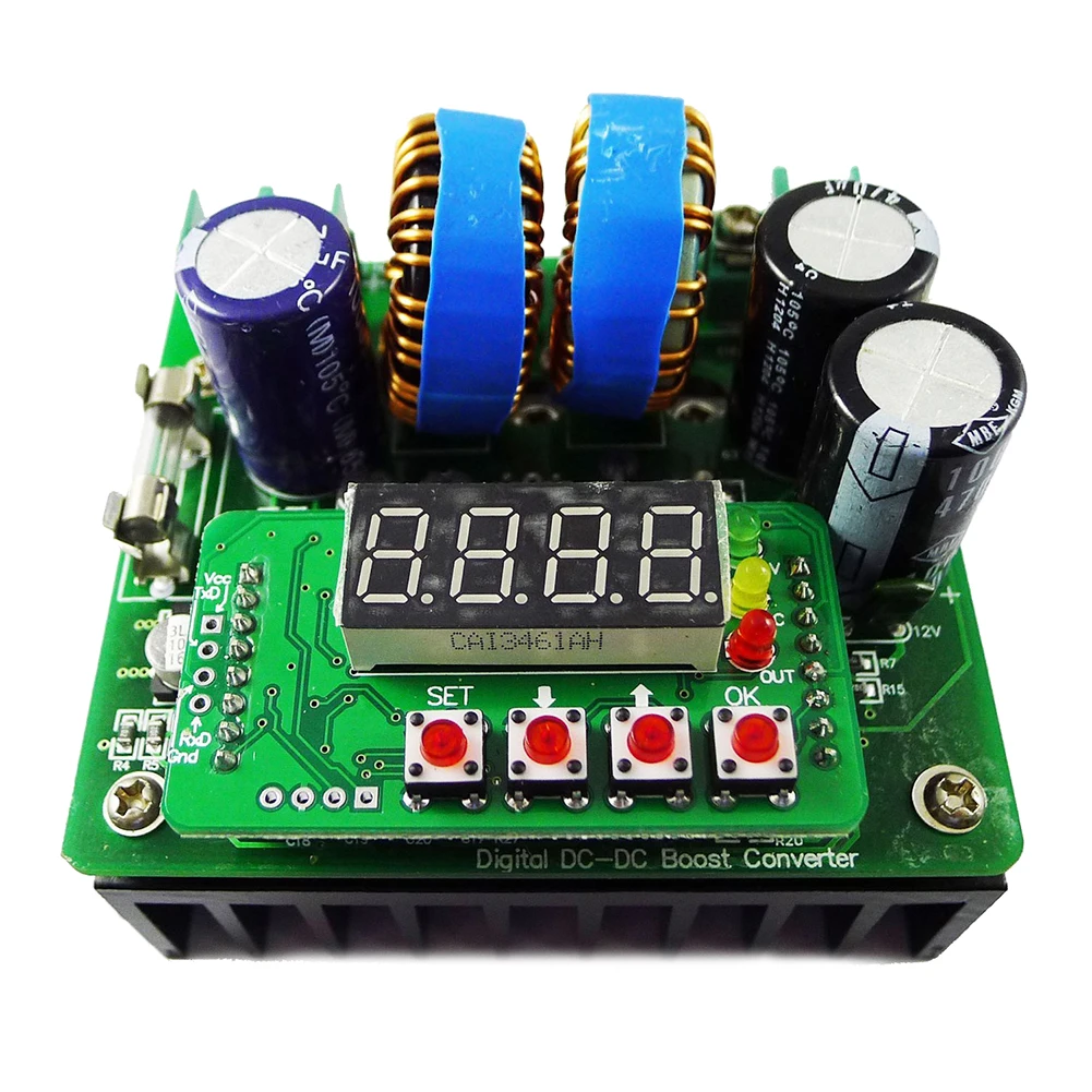 

DC to DC Step up converter 6-40V to 8v-80v 400W 10A Digital-controlled Power Supply