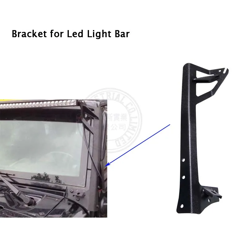 2x лобовое стекло a-столб Монтажный Кронштейн подходит 5" /52" светодиодный световой бар для Jeep Wrangler JK 2007- 4x4 держатель 4WD 12 В