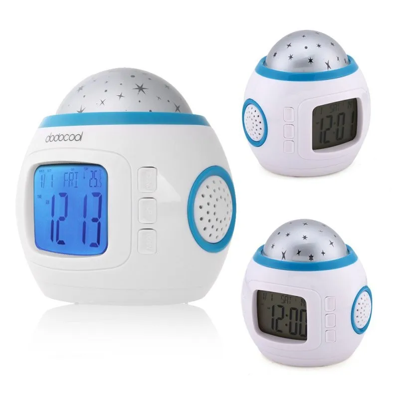 Desktop Table Clocks Despertador digital Music Starry Star Sky Projection Alarm Clock Calendar Thermometer 5076 Hot