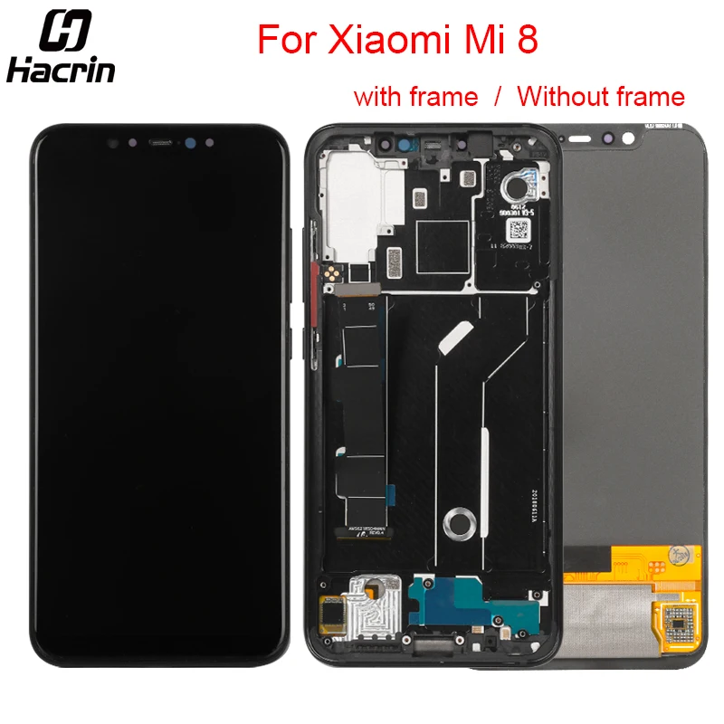 

For Xiaomi Mi8 Mi 8 LCD Display Touch Screen Digitizer + Frame LCD Screen Replacement for Xiaomi Mi8 Mi 8 Mobile Phone 6.21inch