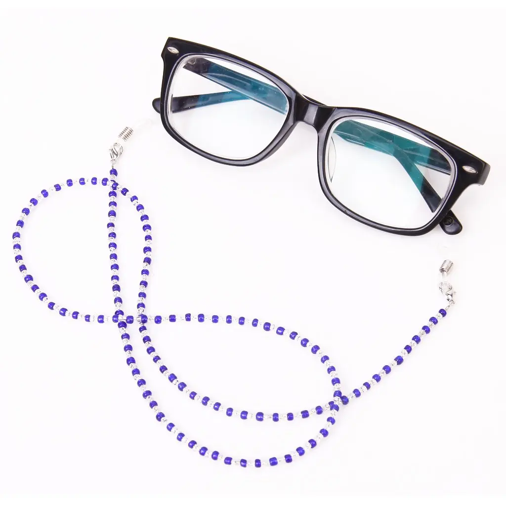 NEW Crystal Glass Fashion Glasses Chain---Blue and Clear NEW Crystal Glass Fashion Glasses Chain---Blue and Clear
