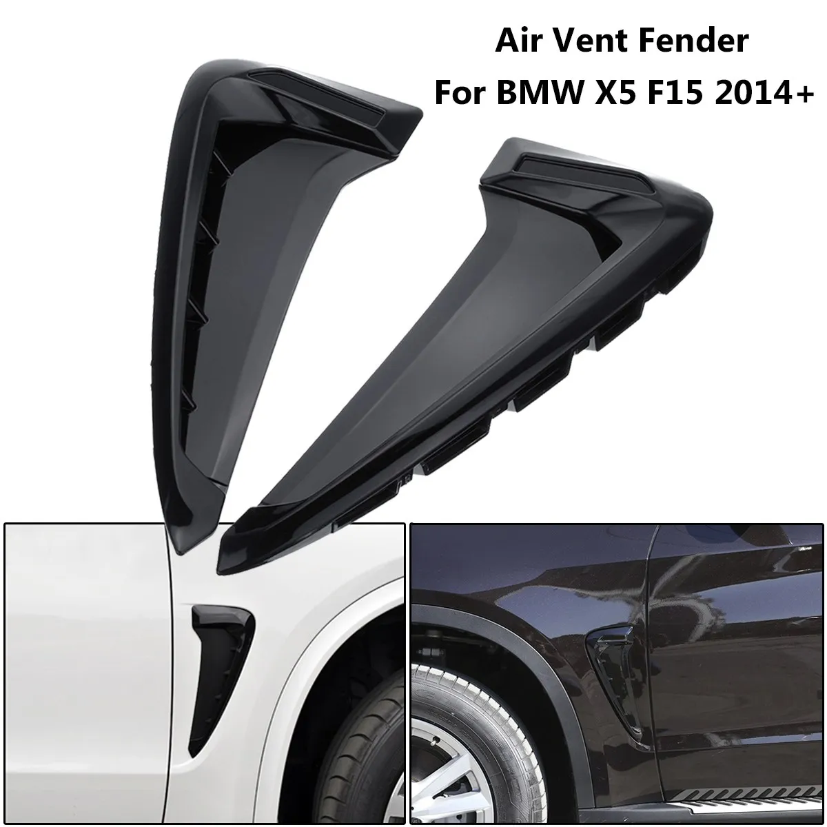 

Side Body Marker Air Flow -Fender Wing Vent Trim Cover For BMW X5 F15 14-16