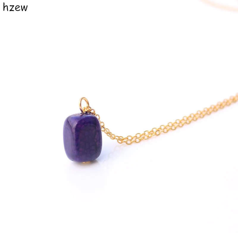 

natural stone necklaces agate necklace simple cute pendant necklace for mom friend gift