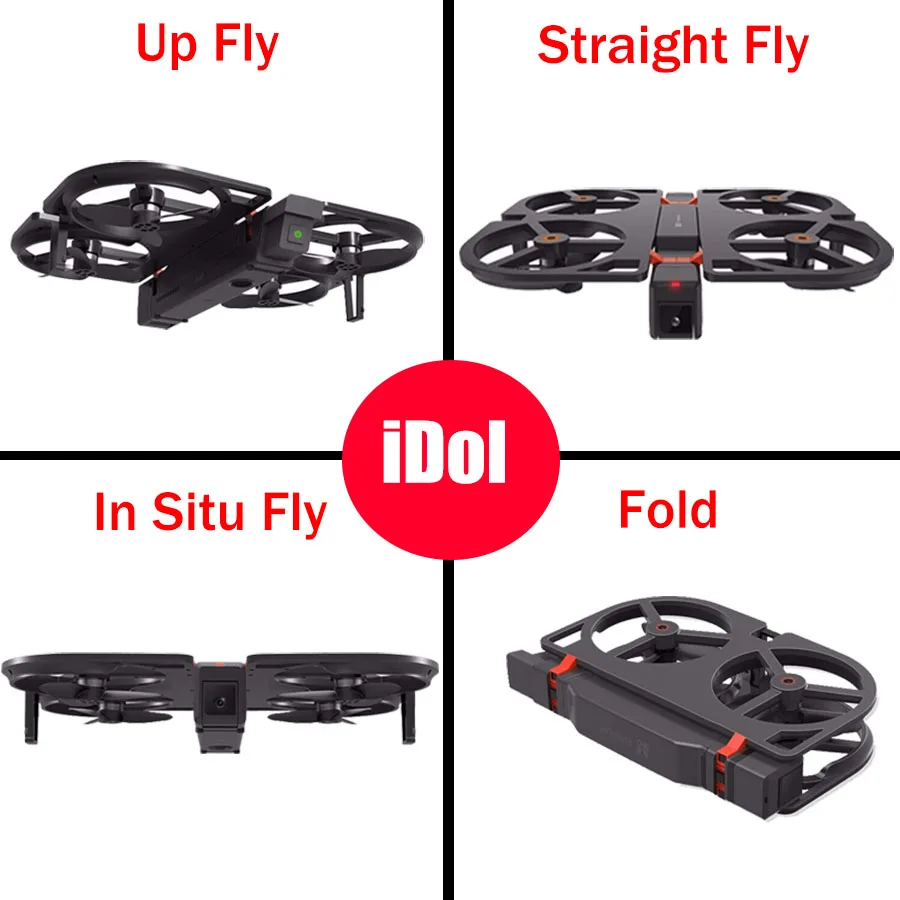  Funsnap iDol FPV RC Drone 4K GPS Quadrupter Professional Drone Camera HD 1080P AI Gesture For Xiaom