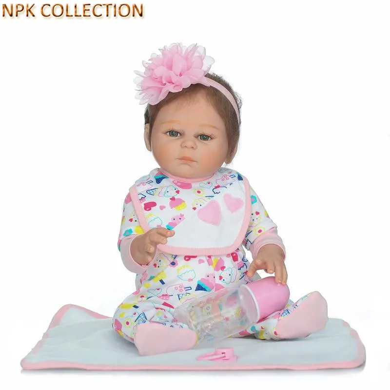 

NPK COLLECTION 18 Inch Dolls Reborn Babies Boneca Reborn Baby Alive Toys for Girls,45CM Silicone Reborn Baby Dolls with Clothes