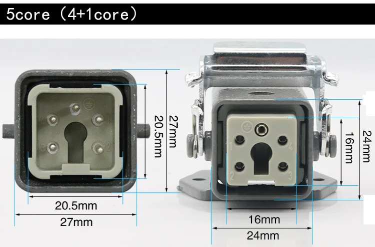 Сверхмощный разъем 4 ядра (3 + 1) 5 ядер (4 + 1) 6 ядер (5 + 1) 8 ядер (7 + 1) газовая вилка 250v-005-4 Подключите авиационную вилку к hori