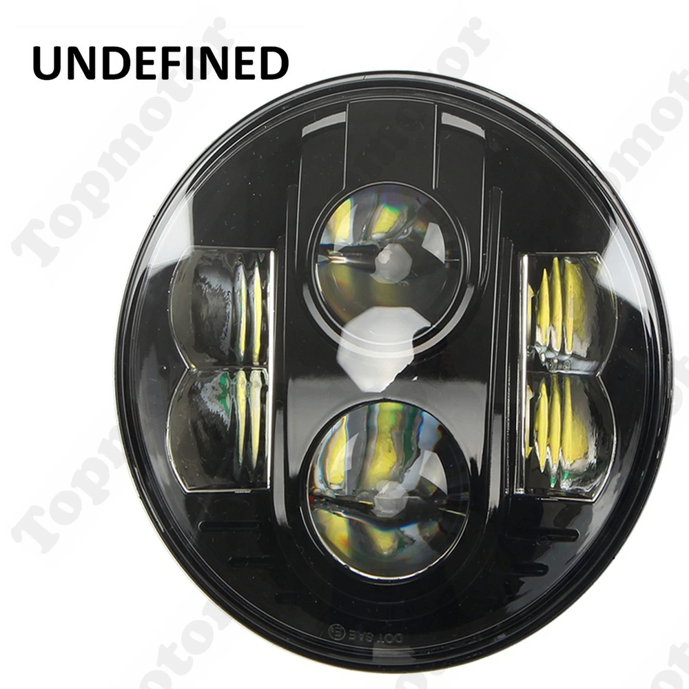 

Motorcycle Accessories Black 7inch 80W Round LED Projector Daymaker Front Headlight DRL For Harley -I UNDEFINED