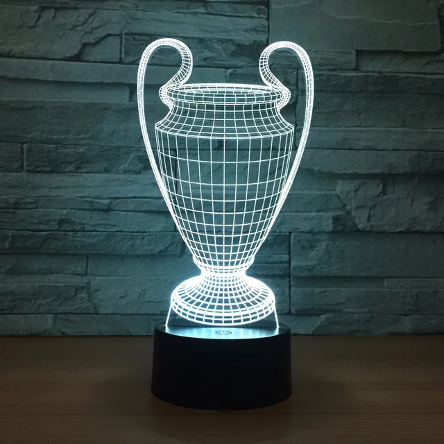 7 color Trophy 3d night light acrylic crystal creative gifts LED