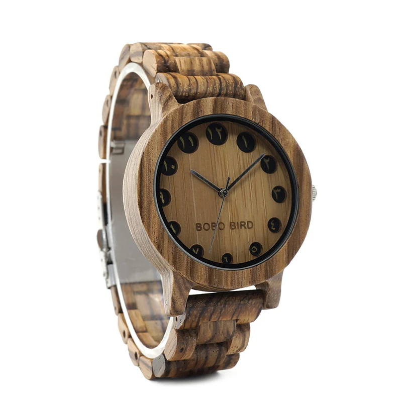 BOBO BIRD Wooden Men Watches Arabic Numerals Display Bamboo Watch relojies hombre clock as Gift in wood box custom logo BOBO BIRD Wooden Men Watches Arabic Numerals Display Bamboo Watch relojies hombre clock as Gift in wood box custom logo