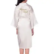 Платье подружки невесты с цветочным узором для девочек, детское кимоно для свадебной вечеринки, банное платье, детская одежда для сна, ночная рубашка