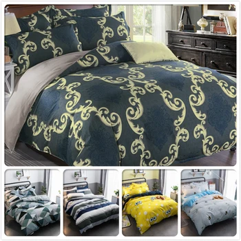 

King Queen Size Duvet Cover Sheet Quilt Pillow Case 4pcs Bedding Set Soft Cotton Bed Linens 1.8m 2m 2.2m 2.3m Bedclothes 200x230