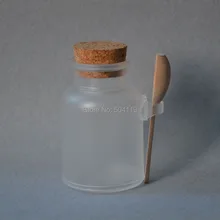 100 г Соль для ванной бутылка 100 мл порошок пластиковая бутылка с пробковой ванной солевой банки с деревянная ложка