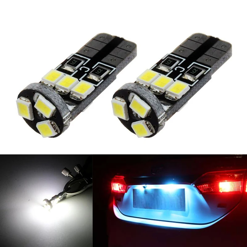 2x Автомобильные светодиодные лампы T10 2835 SMD 12 В Освещение номерного знака для Opel