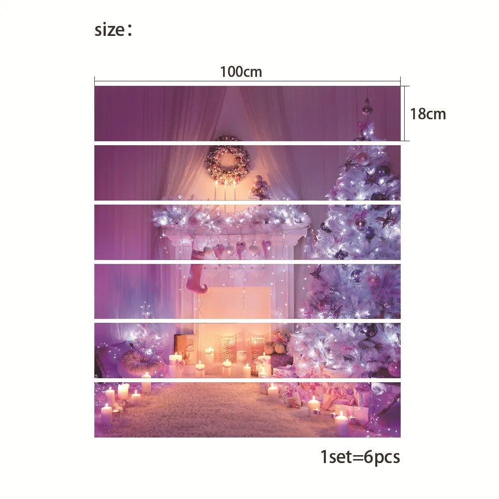 DIY напольная наклейка Съемная лестница наклейка Рождественское украшение для дома керамическая плитка Pat украшение комнаты adesivo де parede Наклейка на стену