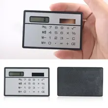 1pc mini calculadora solar função de cartão de crédito calculadora bolso calculadora novidade pequeno homem magro mulher presentes