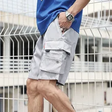 Рок хипстер мульти с карманами мешковатый шорты мужские хип хоп повседневные уличные короткие брюки летние мужские спортивные фитнес короткие брюки