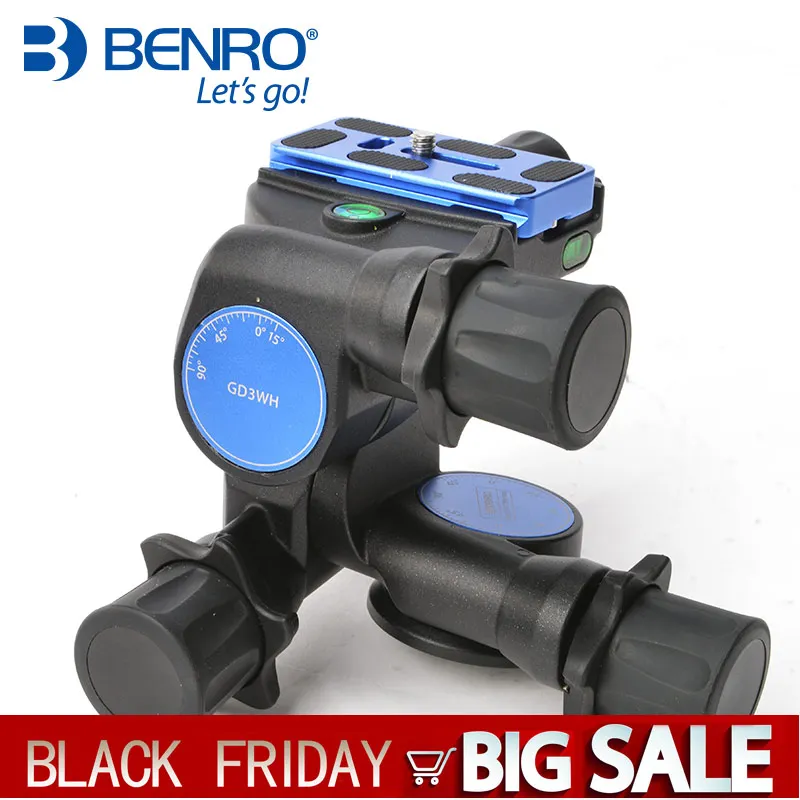 benro GD3WH three-dimensional, gear head, black magnesium alloy material Camera tripod head