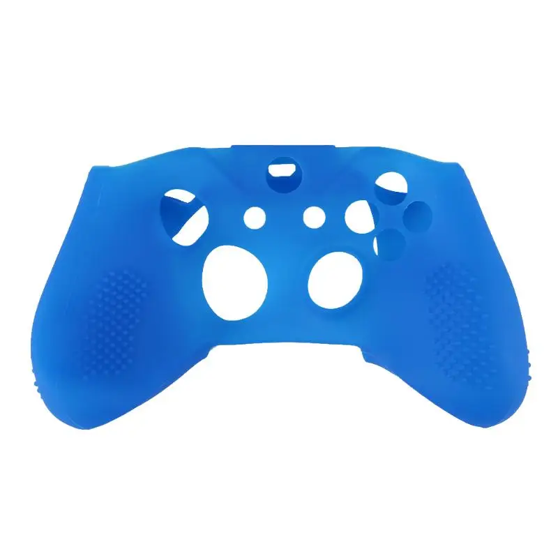 Силиконовый резиновый чехол для игровой консоли защитный чехол-светильник защитный чехол для геймпада для microsoft Xbox One S - Цвет: Синий