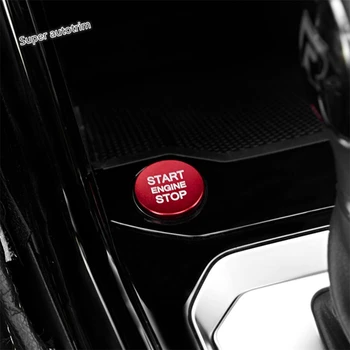 

Lapetus Start Stop Engine Push Button Key Cover Trim Blue / Red Accessories Interior Fit For Volkswagen T-Roc T Roc 2018 - 2020