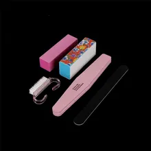 5 шт ногтей Шлифовальные пилки буферный блок маникюрные инструменты педикюр УФ гель набор X90725Down td128 Прямая поставка