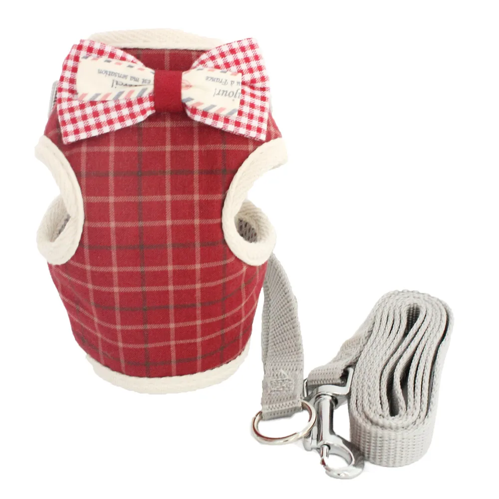 

Bow Decoration Vest Small Dog Cat Halter Harness Lead Cloth Chest Strap For Dogs 6044029 Pet Puppy Supplies S M L