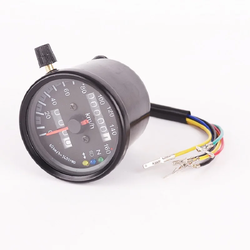 

Double Motorcycle Odometer Retro Instrument Modified 12V General KM Instrument for Motorbike Include LED Lamp Universal Fitment