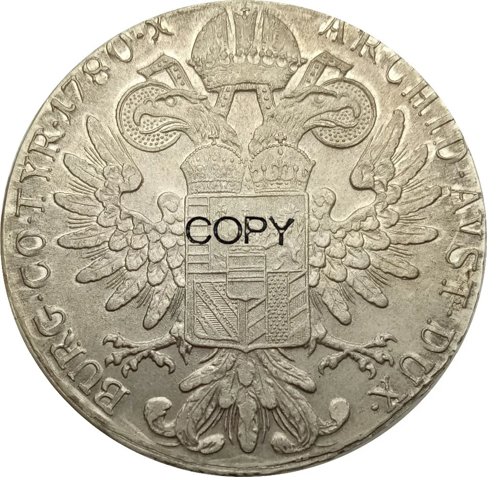 Австрия 1780 S. F. Мария Тереза Талер 90% серебряные копии монет/Высокое качество|coin