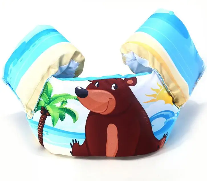 bear Модная симпатичная куртка для детей ясельного возраста; детский жилет для плавания; повязка на руку; одежда для бассейна; Новые жилеты из ПВХ - Цвет: bear