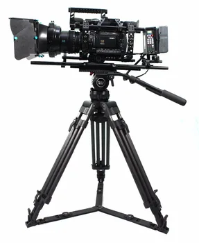 

TERIS V20T Heavy duty Carbon fiber Professional Tripod Stand with fluid tripod head Load 30KG for RED Arri film Camcorder tripod