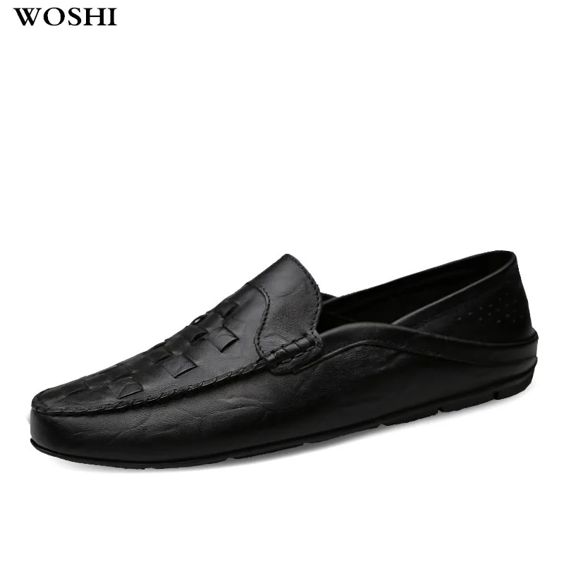 

Men Shoes outdoor Casual Brand Italian style Men Loafers Genuine Leather Soft Moccasins shoes Comfy Breathable Slip on Shoes k3
