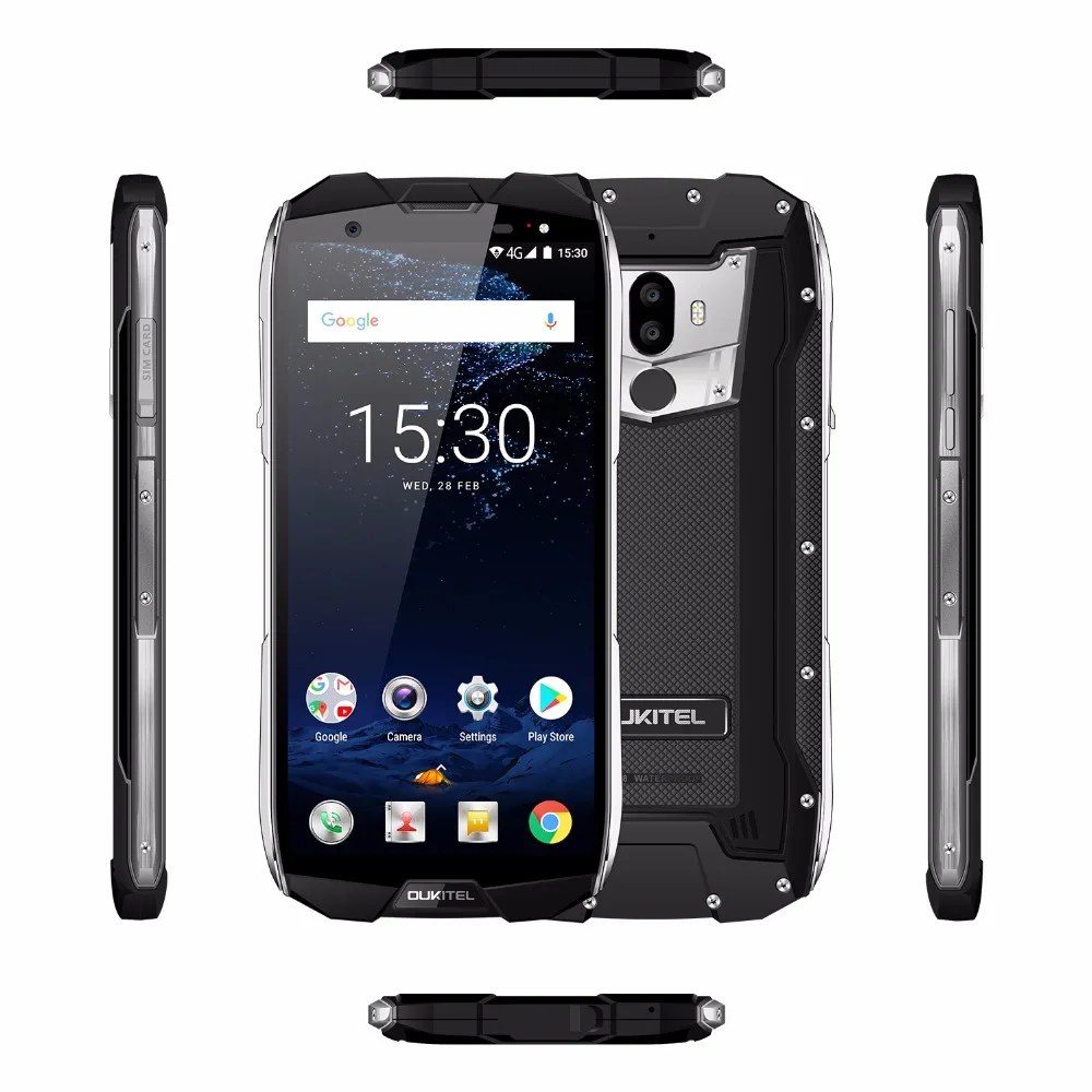 Oukitel WP5000 IP68 Водонепроницаемый 5,7 ''18:9 Helio P25 Восьмиядерный 16MP 4G LTE смартфон 6 ГБ ОЗУ 64 Гб ПЗУ отпечаток пальца мобильный телефон