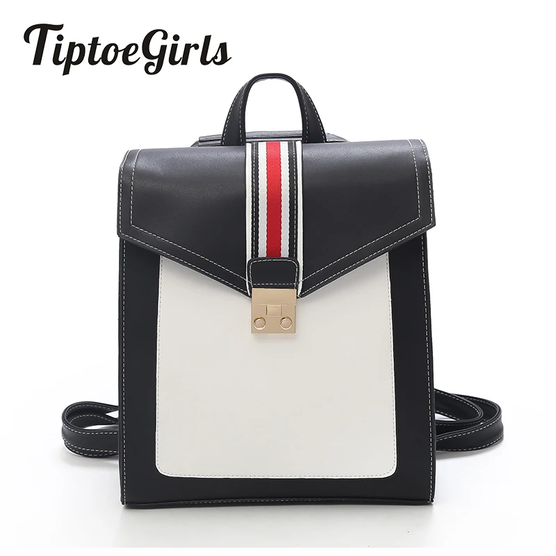 

New Korean Fashion Casual Personality Stitching Hit Color Shoulder Bag Joker Simple Temperament College Wind Travel Backpack