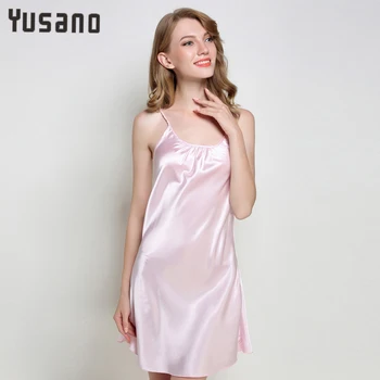 

Women's Nightgown Sexy Nightdress Sleepwear Dress Homewear Nightdress Sleeveless Mini Camisola Sexy Lingerie Satin Night Dress
