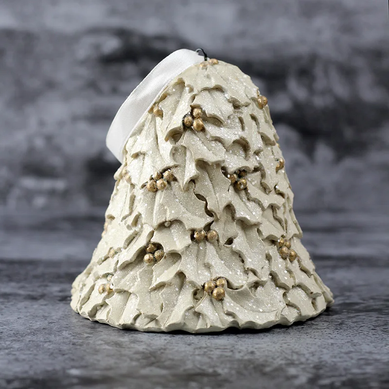 Silicone Candle Soap Mold 3D Christmas Bell Shape Handmade Clay Craft Mould | Дом и сад