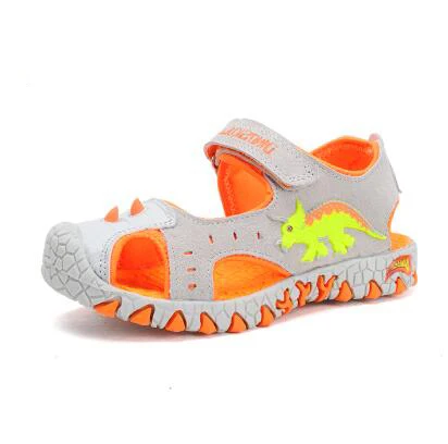 Children's sandals new 2017 Summer sandals kids beach sandals flashing lights 3D dinosaur shoes boys children's shoes