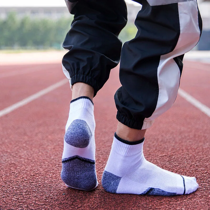 5 пар мужские хлопковые носки повседневные антибактериальные мужские носки цвет шить дизайн мужские носки дышащие черные Белый Синий Серый