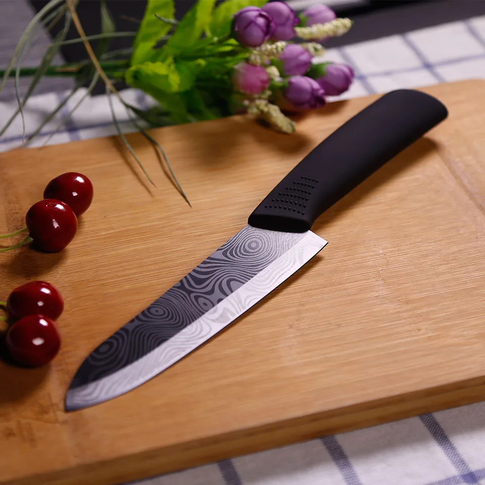 FINDKING дамасский узор черное лезвие черная ручка 3 &quot4&quot 5 &quot6&quot дюймов +
