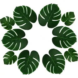 24 шт. листья тропической пальмы моделирование с имитацией листьев растений для джунглей пляжные украшения для тематических вечеринок