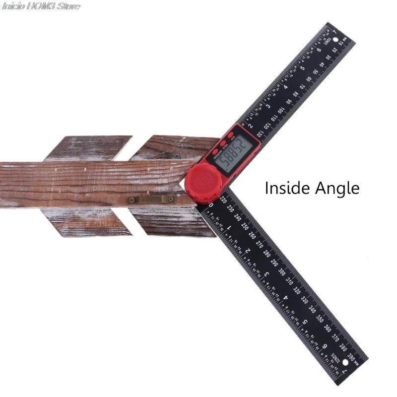  2in1 Digital Protractor Angle Finder Ruler for Crown Trim Woodworking 7