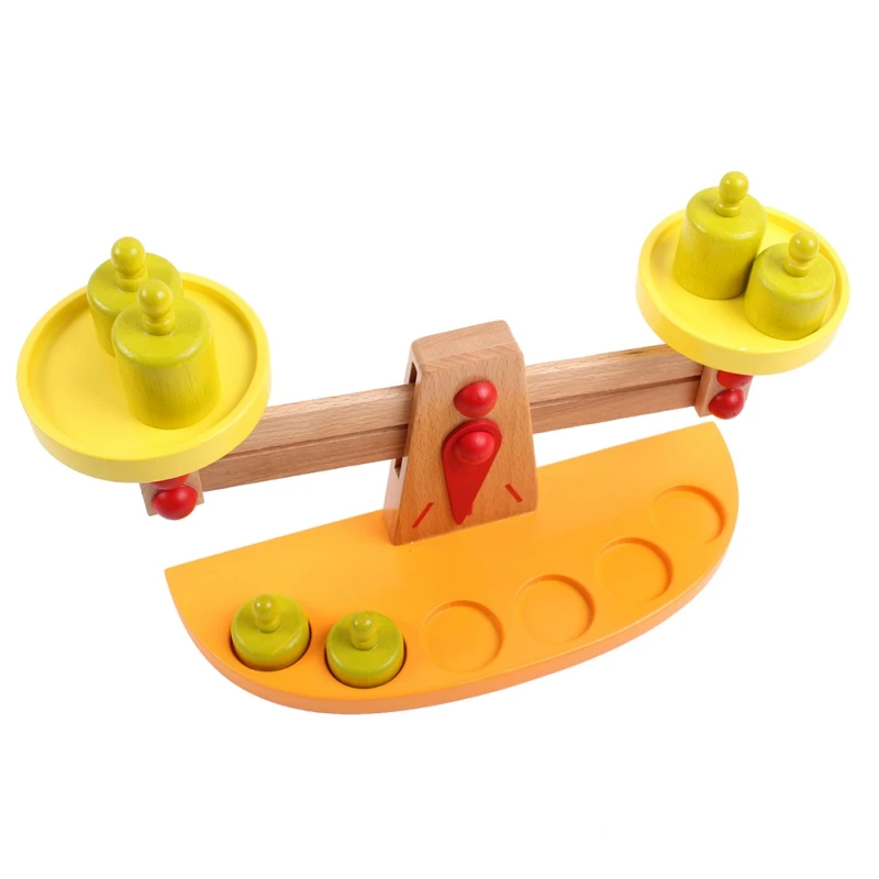 

Montessori Wooden Balance Scale Math Toys Funny Balance Game Gifts For Kids Children