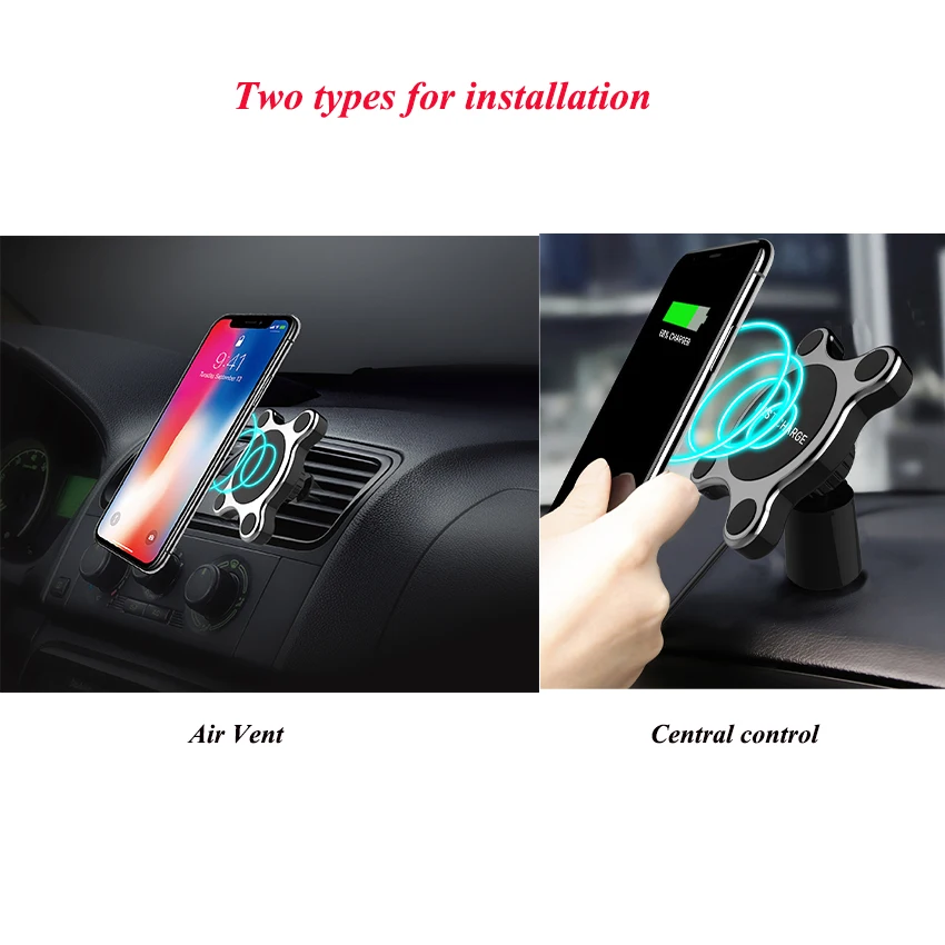 06Magnetic Wireless Charger 10W Fat Charging Car Mount