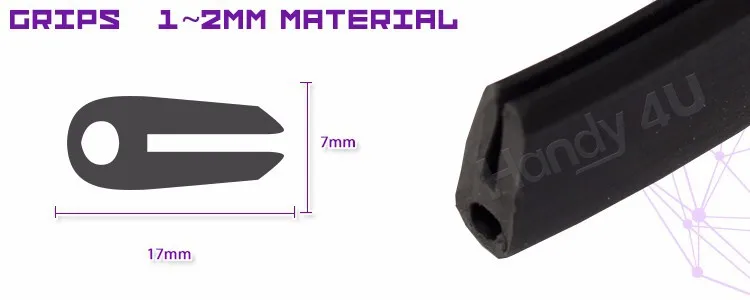 17 мм x 7 мм черный край Печать Блокировка RV печать Отделка Резиновый Уплотнитель автомобиля грузовика столб задний уплотнитель для люка двери окна звуконепроницаемые 4" 100 см