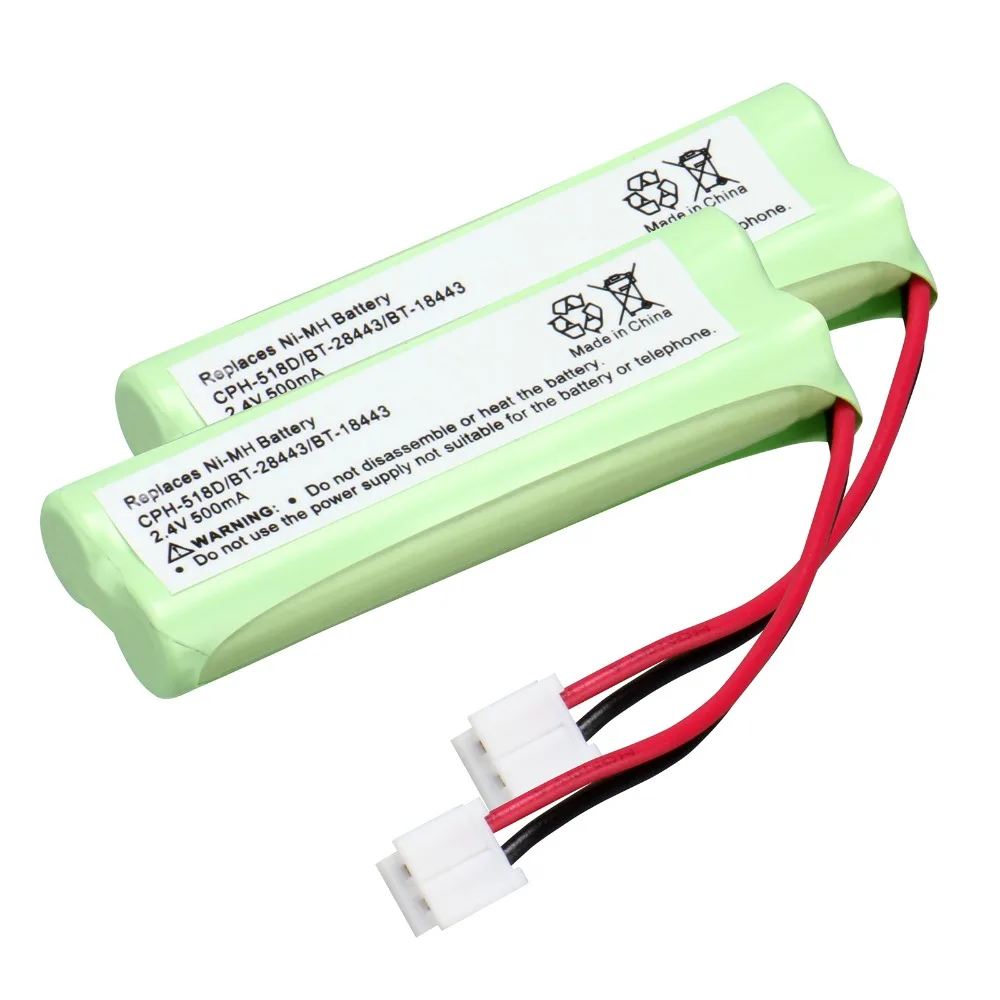 1~ 10 шт Anmas power 2,4 V 500mAh NiMH аккумуляторная батарея заменяет Аккумулятор телефона BT-28443 CPH-518D