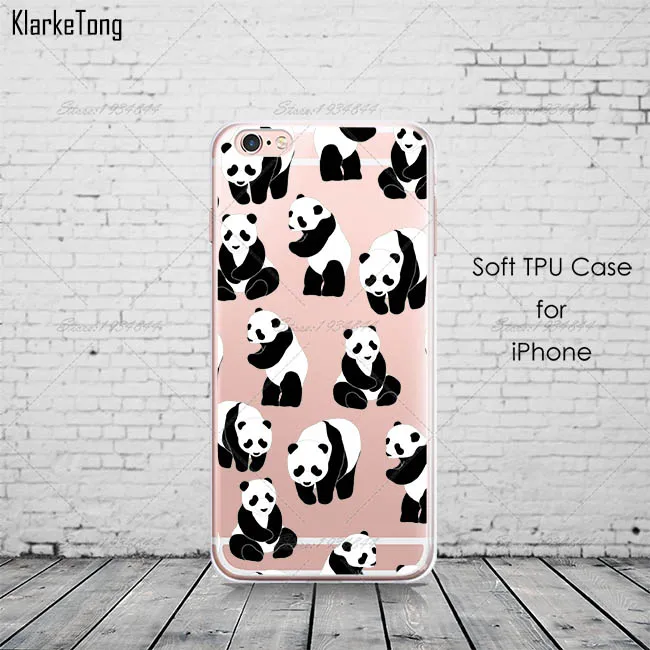 Cute Cartoon Animal Panda Case For Iphone X SE 5 5S 6 6S 7 8 Plus Transparent Silicone Phone Back Cover Coque Cute Cartoon Animal Panda Case For Iphone X SE 5 5S 6 6S 7 8 Plus Transparent Silicone Phone Back Cover Coque