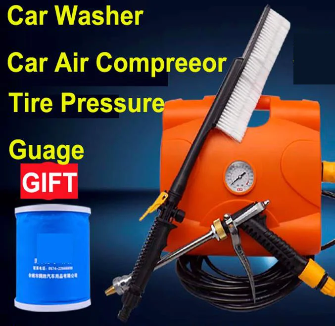 New Arrival 3 in 1 High Pressure Car Washer 12V With Car Air compressor