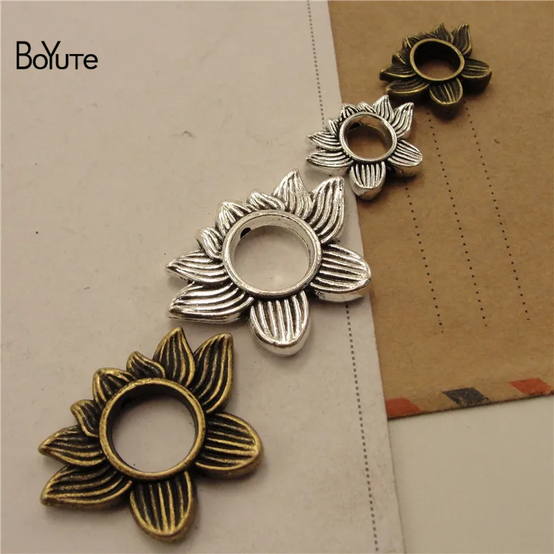 BoYuTe Wholesale Zinc Alloy Antique Bronze Silver Lotus Beads Jewelry Making DIY Hand Made Accessories (3)