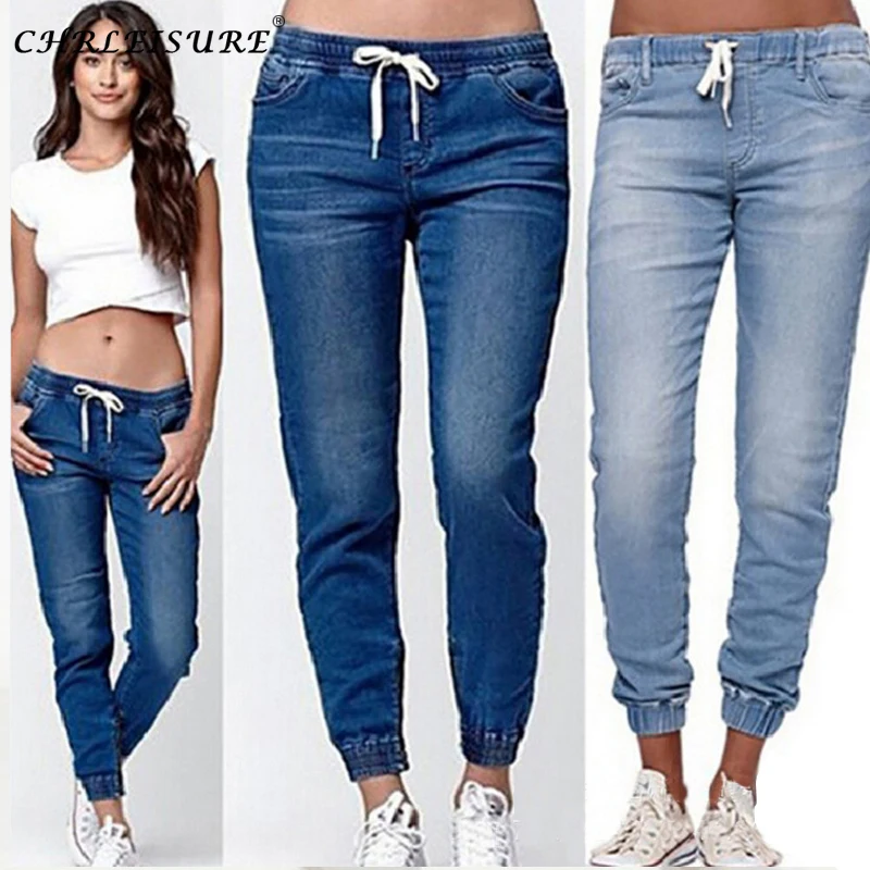 Chrleisure Jeans Woman Skinny Streetwear Black Women Jeans Denim