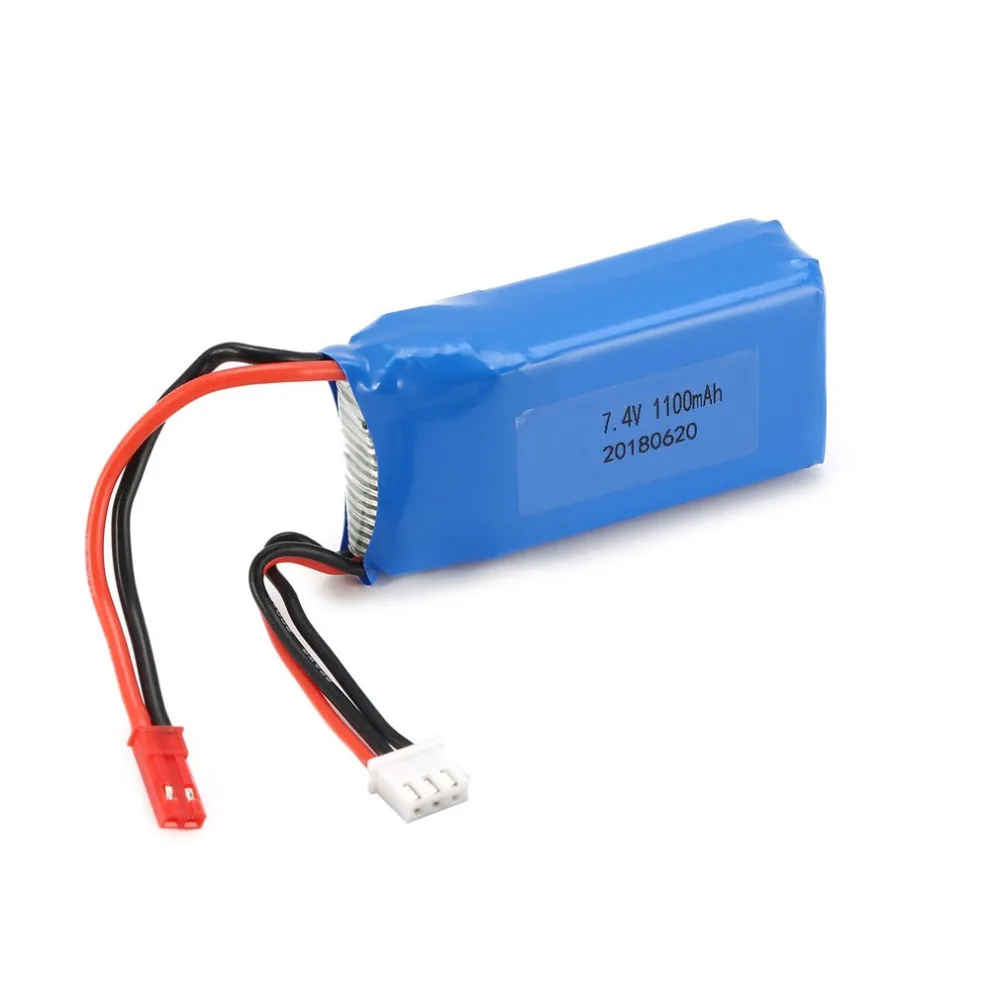 LiPo Battery 7.4V 1100mAh JST Plug LiPo Battery 1/18 RC Car for Wltoys