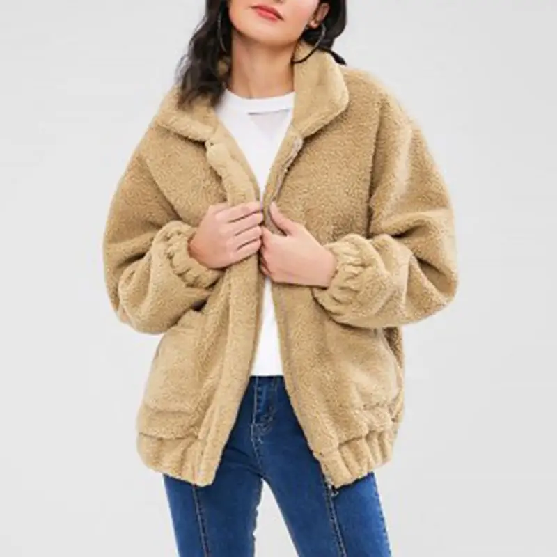 

Women Cardigans Ladies Warm Jumper Fleece Faux Fur Coat Outwear Women's Jackets Winter Coat