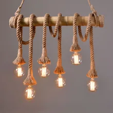 1 шт. винтажный подвесной светильник в виде веревки, лампа Лофт, креативная личность, промышленная Ретро лампа Эдисона, лампа в американском стиле для гостиной